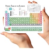 Zastic! Laminated 9.5"x6.5" Periodic Table of Elements Chart- Pocket Size Chemistry Reference Chart w/Equations- For Highschool and College