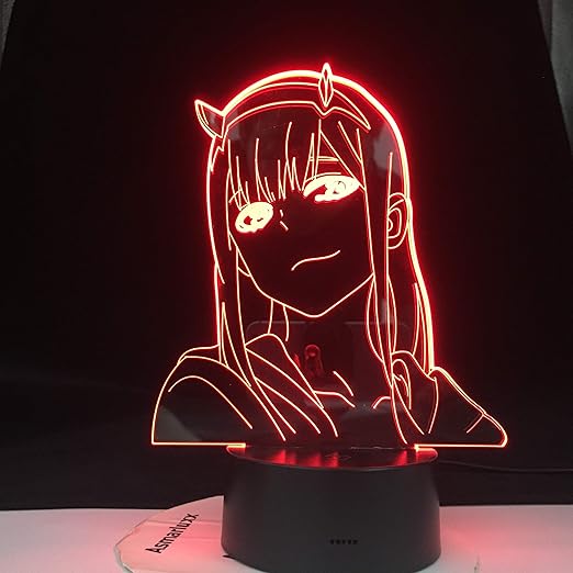 Anime 3d Lamp Zero Two Figure Nightlight Kids Child Girls Bedroom Decor Light Manga Gift Night Light Lamp Darling In The Franxx Amazon De Beleuchtung