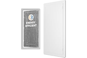 BOZZON Access Panel for Drywall - 14 x 29 inch - Insulated - Wall Hole Cover - Access Door - Access Panel for Drywall - Heavy Durable Plastic White - Wall Access Panel for Drywall