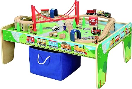 50 Piece Wooden Train Set 