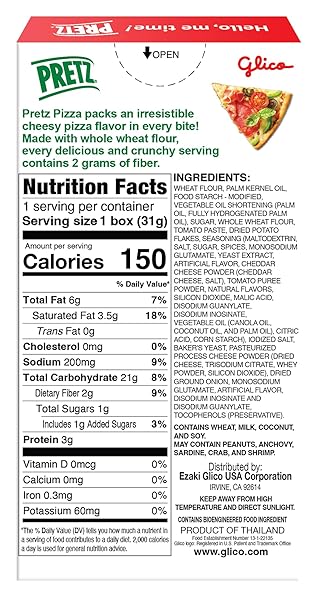 GLICO PRETZ BISCUIT STICK, PIZZA FLAVORED, 1.09 OUNCE (PACK OF 10)