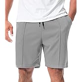 Suvifuly Mens Casual Shorts Elastic Waist Drawstring Lightweight Shorts Stretch Summer Beach Shorts for Men with Pockets