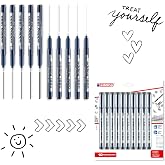 edding 1880 Drawliner Pens, Set of 10, Black