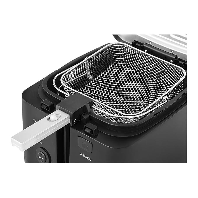 Bredeco BCEF 2.5E Freidora Electrica Freidora Pequeña (2,5 L, 1800 ...