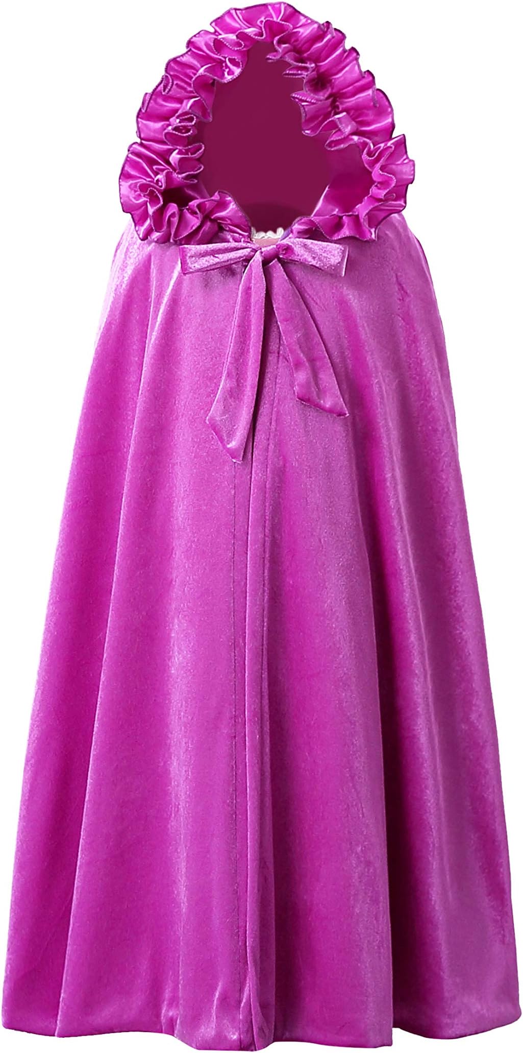 Princess Cape Christmas Princess Hooded Long Cape Cloak Costume for Girls Dress Up 3-12Years