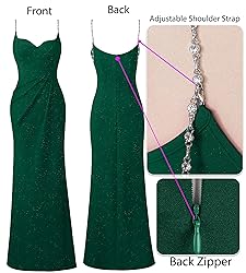 VFSHOW Womens 2024 Formal Prom Maxi Dresses Ruched