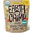 EarthChimp Organic Vegan Protein Powder - with Probiotics - Non GMO, Dairy Free, Non Whey, Plant Based Protein Powder for Women and Men, Gluten Free - 26 Servings 32 Oz (Vanilla) No Scoop