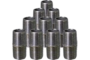 Supply Giant OQHM3400-10 Steel Nipple Pipe, 3/4'' x 1", Galvanized