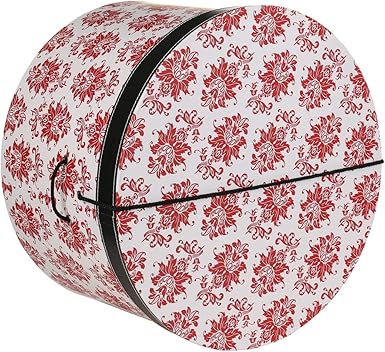 Lierys Hutschachtel Ornamente, Hutbox in Weiß-Rot, Größe 44 cm