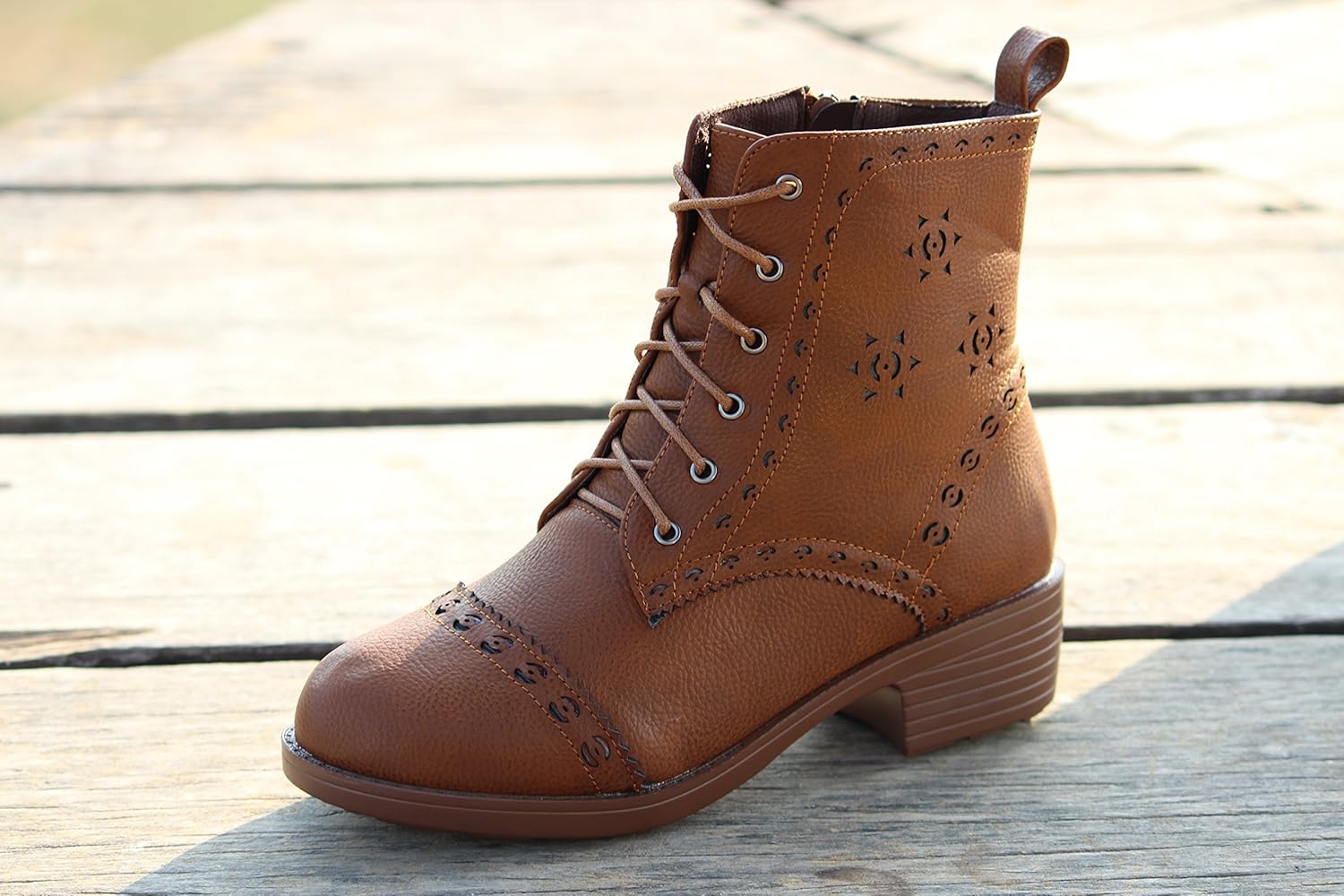 brauch women's high ankle brown boots