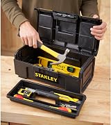Stanley 16 Inch One-Touch Tool Box with Removable Tray Durable Storage view 4