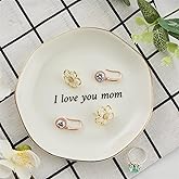 Zhuboji Gifts for Mom, Ceramic Jewelry Tray Ring Dish Mom Gifts, Valentines Day Christmas Mothers Day Birthday Gifts for Mom 