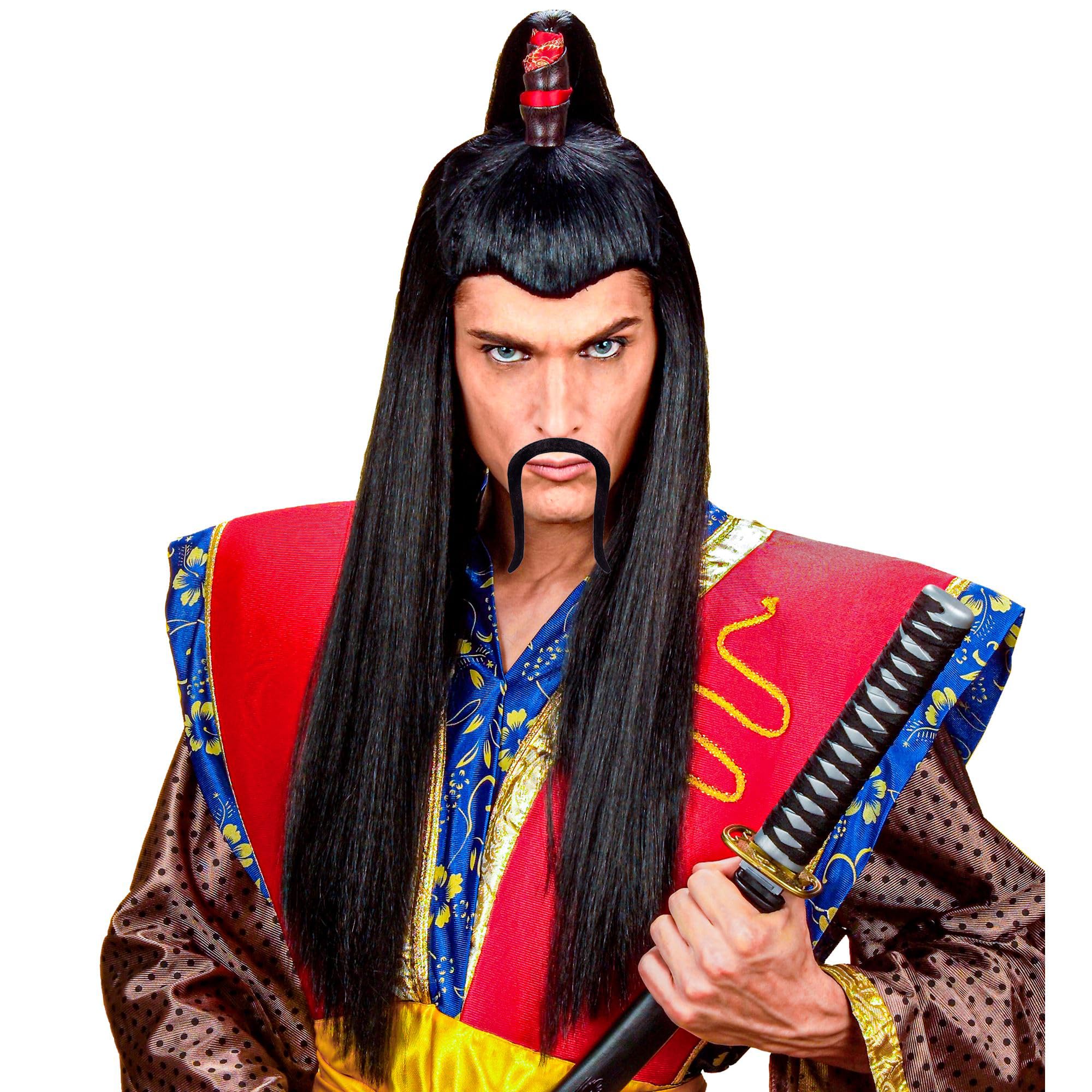 Samurai Long Wig for Hair Accessory Fancy Dress
