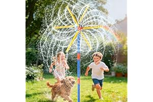 VATOS Windmill Water Sprinkler Outdoor Yard Toy for Kids