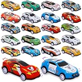 Siwarm 28 pcs Pull Back Cars Toys for Kids, Party Favors Treasure Box for Classroom Prizes Mini Vehicles Race Cars Toys Bulk Xmas Gifts Pinata Goodie Bag Stocking Stuffers for Boys Girls Toddlers