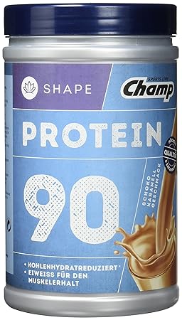 Champ Shape Protein 90 Eiweißshake, 24 g Protein pro Portion, Schoko-Karamell, 390 g Portion
