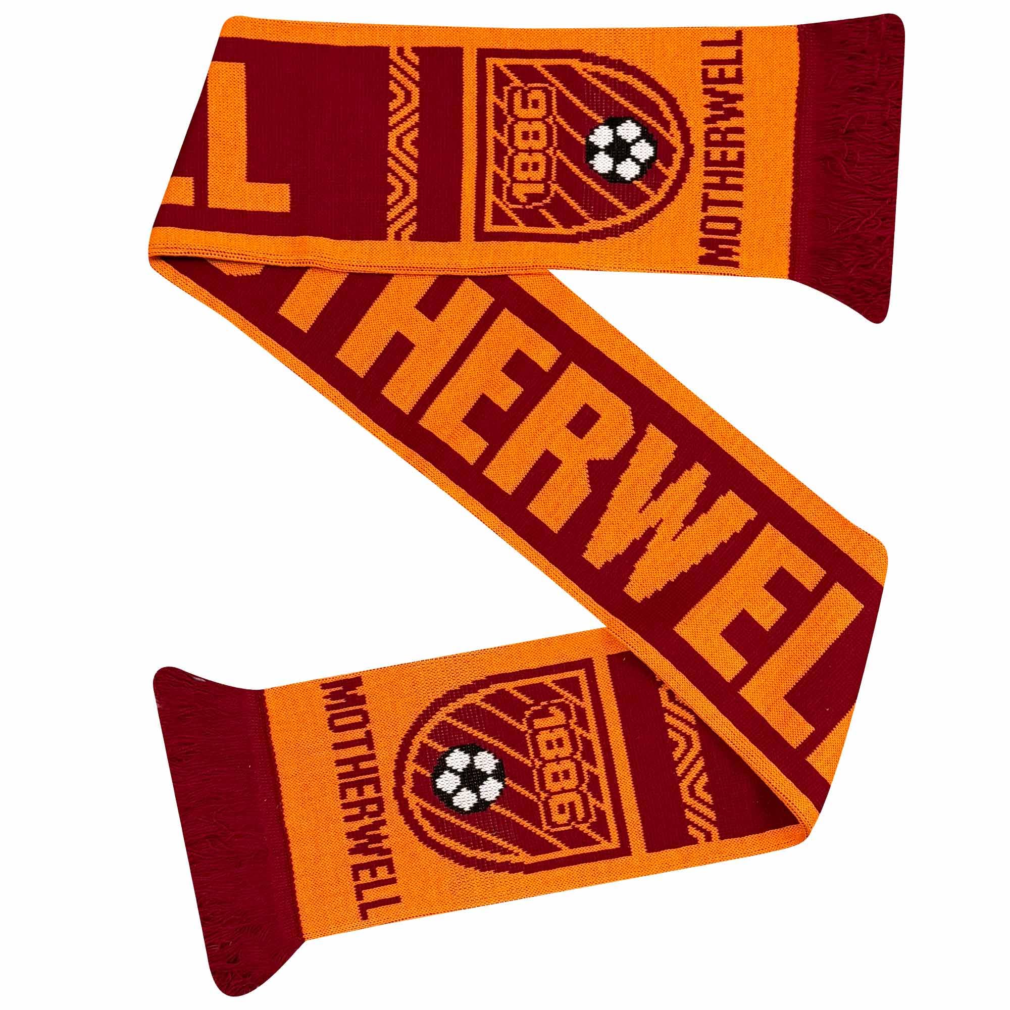 Motherwell Football Fans Scarf (100% Acrylic), Fans Match Day Scarf, Football Scarves, Well Supporters Souvenir