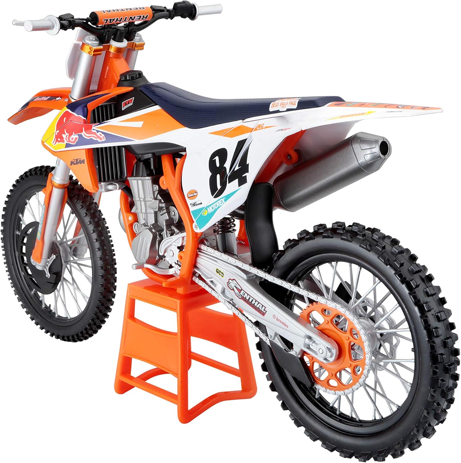 Bburago Red Bull KTM Supercross SX450 Jeffrey Herlings, 1:6 Scale, Detailed Diecast Model, Working Suspension - Image 5