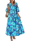 MASCOMODA Womens Floral Maxi Dresses Boho Summer