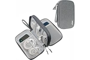 DDgro Electronic Travel Packing Organizer Pouch for Keeping Tech Accessories Cables Cords Charger Power Bank Mouse Earphones Pens (Medium, Dark Grey)