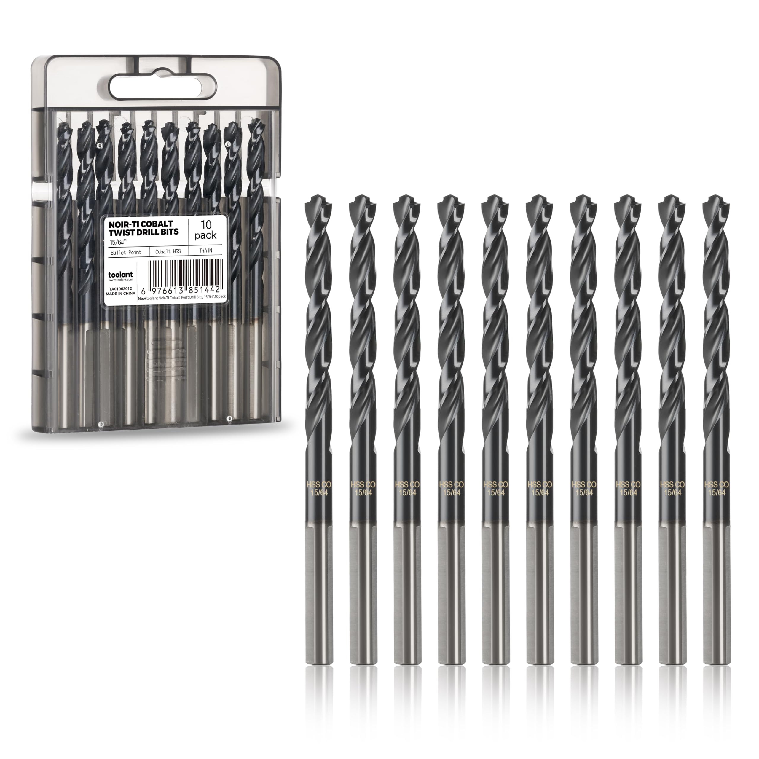 toolant 15/64" Cobalt Drill Bit Set(Pro) Titanium