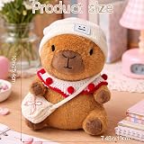 TITQWOP Capybara 26cm Brown Plush Toy with 9 Accessories Pink Capybara view 6