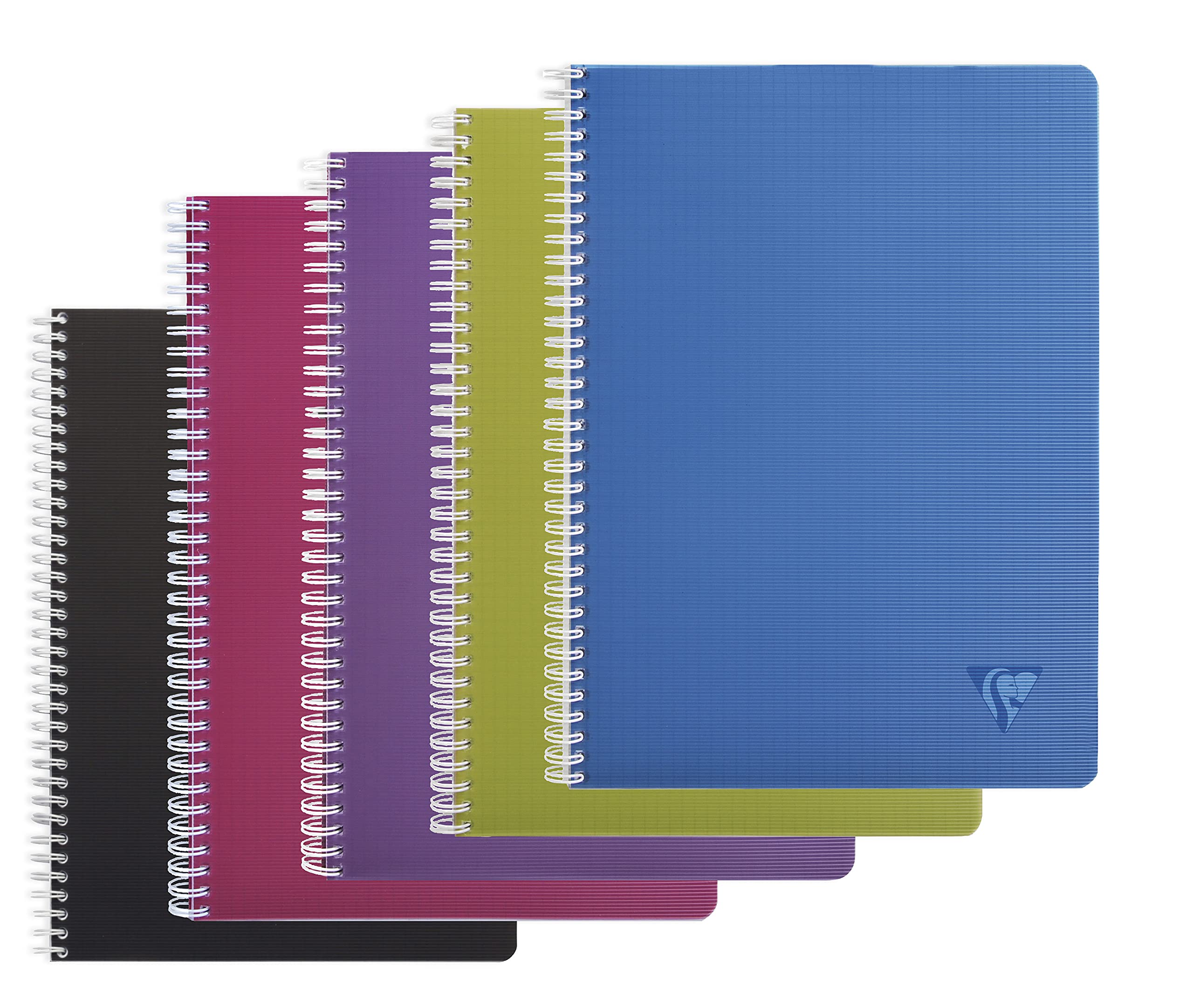 Clairefontaine 329126C Collection LiniColour Intensive Spiral Notebook A4 21x29,7 - 180 Small Squares Pages - White Paper 90 g - Polypro Cover - Random Colour