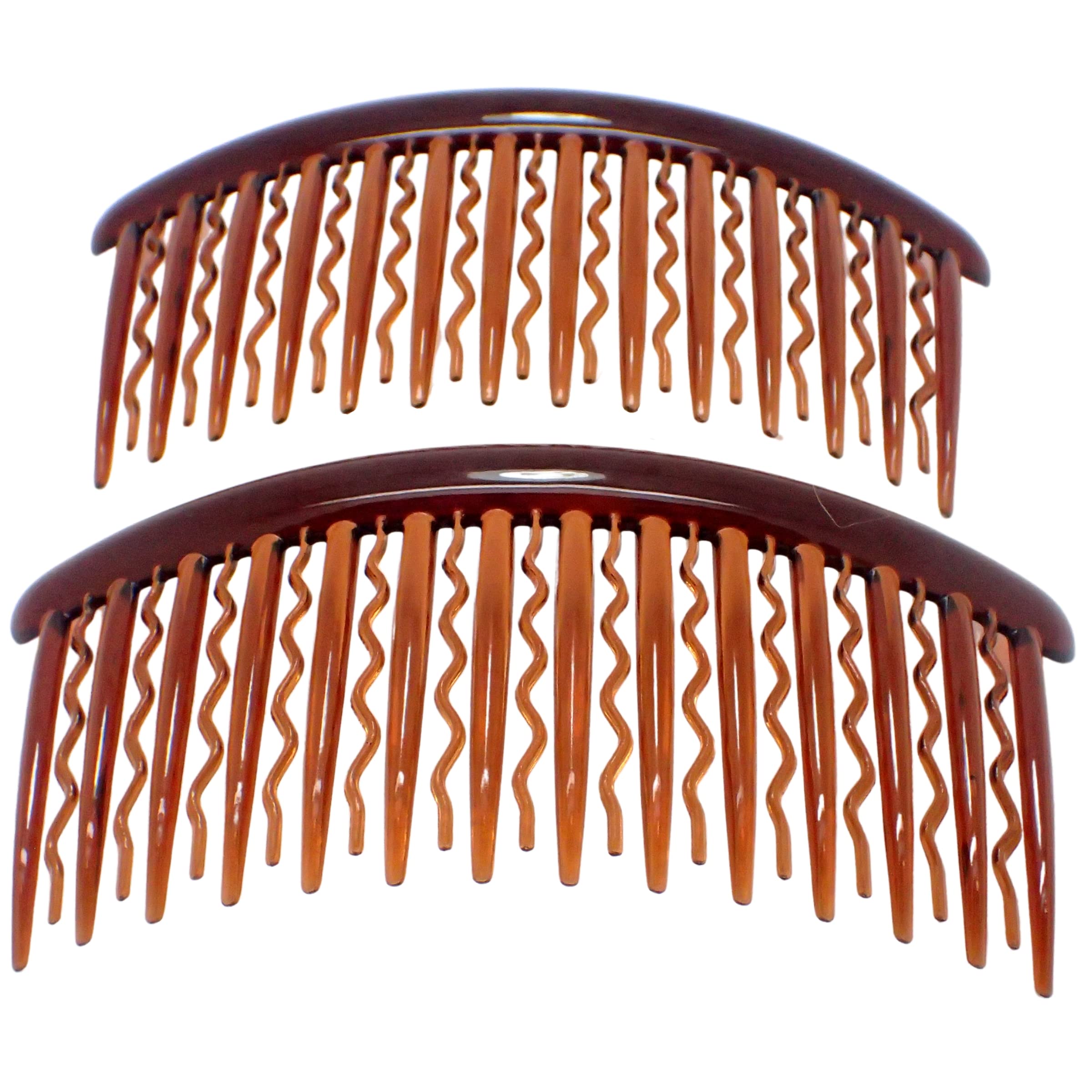 Topkids Accessories 12cm / 4.7" Multipack Large Plastic Hair Comb Slides for Women and Girls, Hair Accessories for Women, Hair Styling Tools, Hair slides, Tools (Tort Wavy)