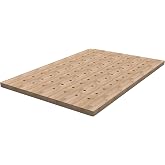 Kreg Hardwood Bench Top - Solid Hardwood Butcher Block - Woodworking Bench Top - Precision Machined Bench Dog Holes for Easy Clamping - 32" x 48" with Dog Holes - HWBT-4832-DH