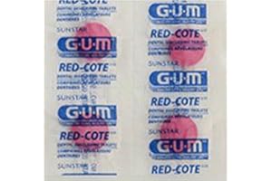 SUNSTAR GUM Red-Cote Disclosing Plaque Tablets- Cherry Flavor (40 tablets)