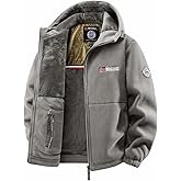 Outdoor Men's Fleece Coat Jacket, Full-Zip Winter Coat, Multiple Colors, Polyester with Cotton Lining
