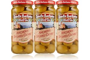 Santa Barbara Olive Co | Premium Individually Hand Stuffed Olives | VARIETY PACK COMBO | 3 Pack (5 oz jars) (Anchovy)