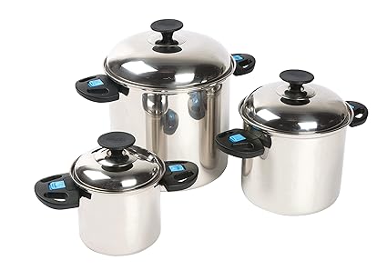Bo-Camp Küche BC Set Töpfe Elegance 3 Edelstahl Silver