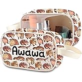 MNIGIU Hyraxes Meme Makeup Bag Animal Lover Gift Awawa Clear Cosmetic Bag Funny Hyraxes Animal Gift Wild Animals Pouch