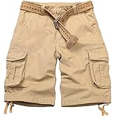 GSGGIG Cargo Short for Men, Relaxed Fit Camo Shorts, Outdoor Hiking Casual Work Bermuda Short with Multi Pockets