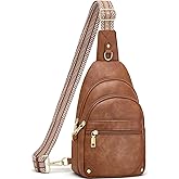 SYTRAH Anti Theft Crossbody Bags for Women, RFID Sling Bag Travel Purse, RFID Cross Body Purses Chest Bag for Travel Brown