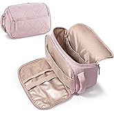 Marscamd Travel Toiletry Bag for Women, Water Resistant Makeup Organizer with Wide-Open Design for Toiletries and Cosmetics, Pink (Bag Only)