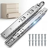 HOMANDS 16 Inch Soft Close Drawer Slides 1 Pairs (2pcs) Side Mount Rails- Heavy Duty Full Extension Ball Bearing &ndash;Drawer Slide Glides for Cabinet Kitchen, Dresser Runners - Draw Slides 100Lb Capacity