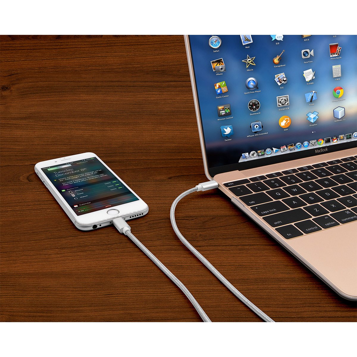 [Apple MFi Certified] 2 in 1 Lightning Cable,2Pack 3.3FT Lightning and Micro USB Cable High Speed Sync and Charging Cable for Apple iPhone X 8 7 7 Plus iPad Samsung Nexus HTC and Other Android Phones Tablets