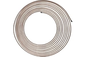4LIFETIMELINES True Copper-Nickel Alloy Non-Magnetic Brake Line Tubing Coil - 3/8 Inch, 25 Feet