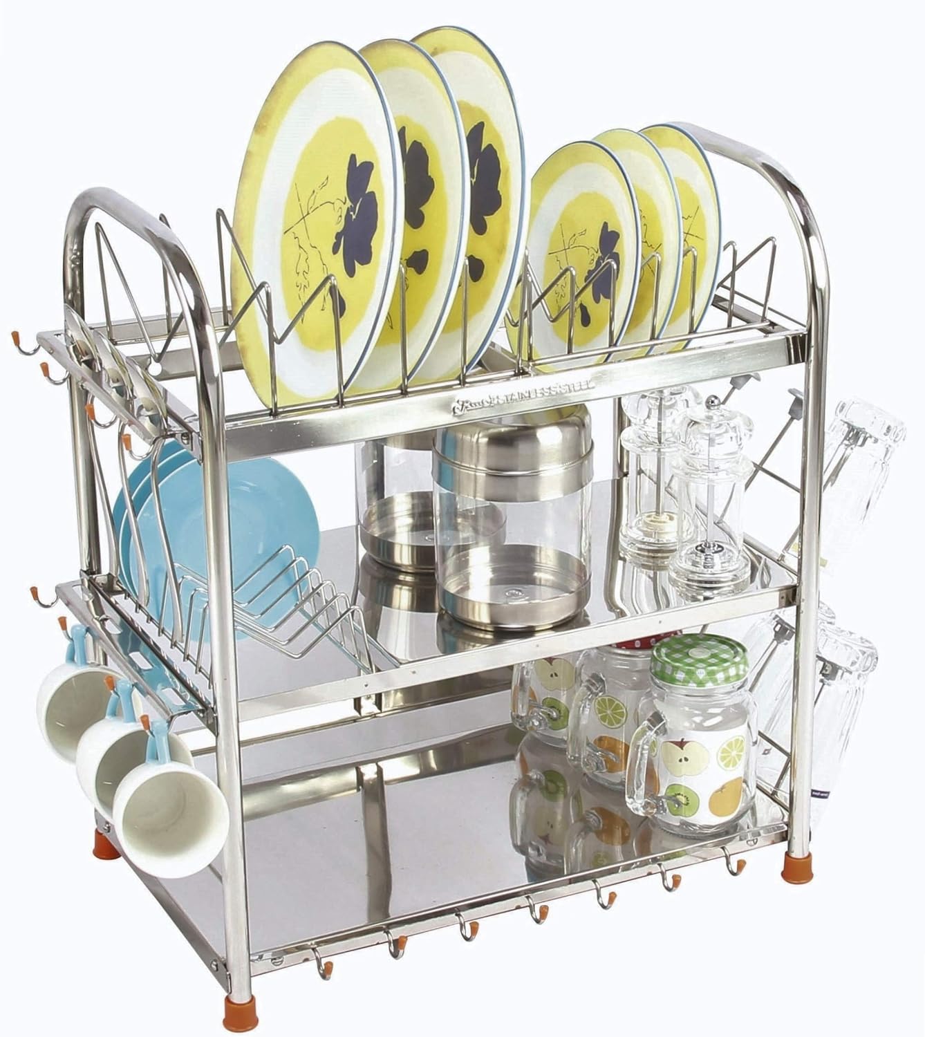 Buy AMOL® Stainless Kitchen Rack 21 * 18 * 11 Dish Rack Wall Hanging