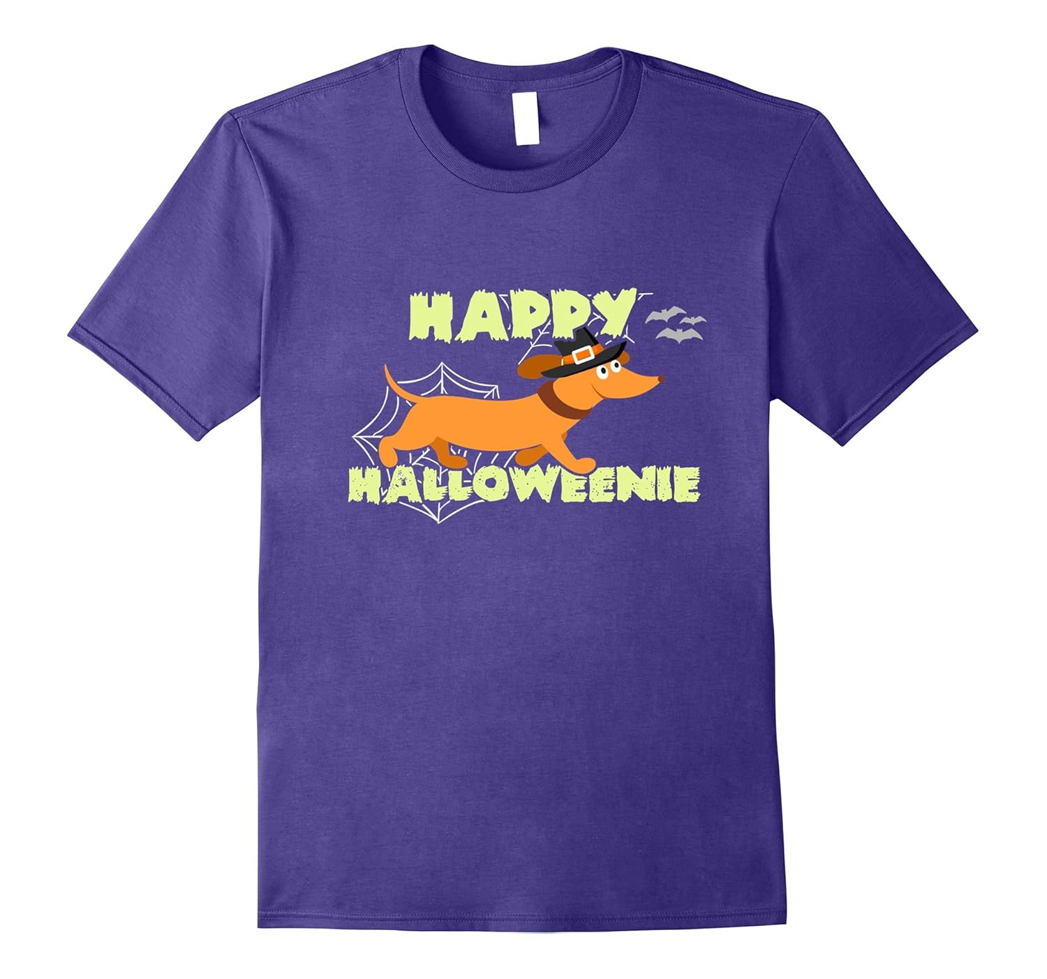 Happy Halloweenie T-Shirt Funny Dachshund Sausage Dog Witch-T-Shirt