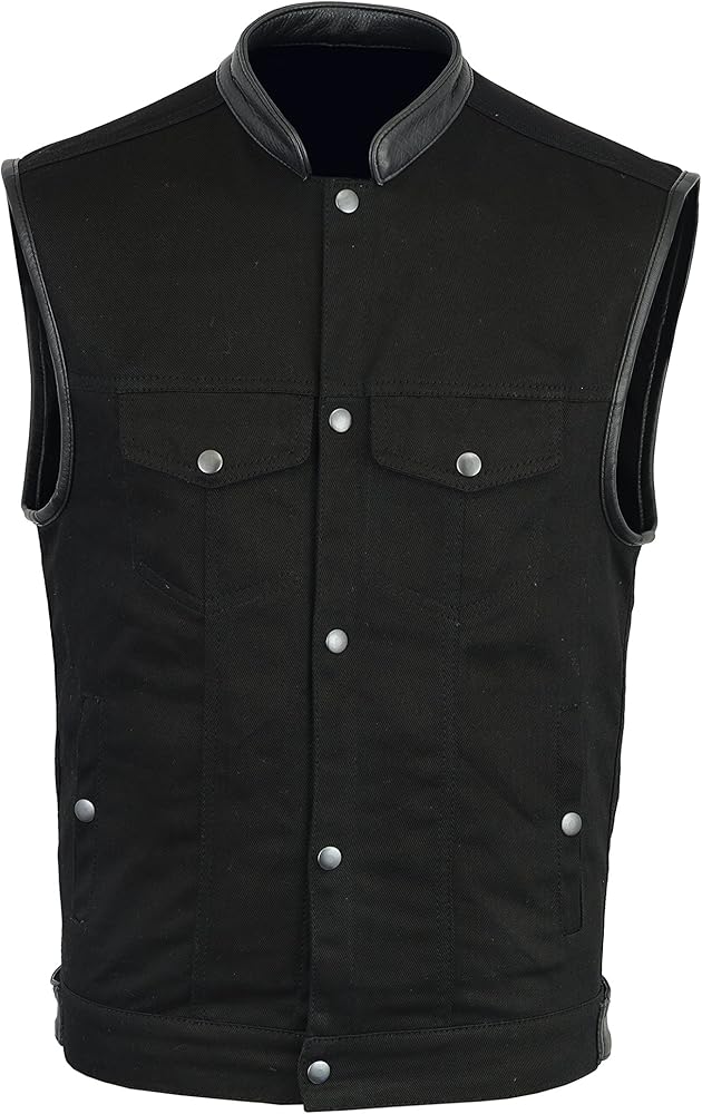 black vest denim