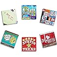 EXIT82ART - Rubber Drink Coasters (Set of 6). Austin, Texas Street Murals. Absorbent. Dishwasher Safe.