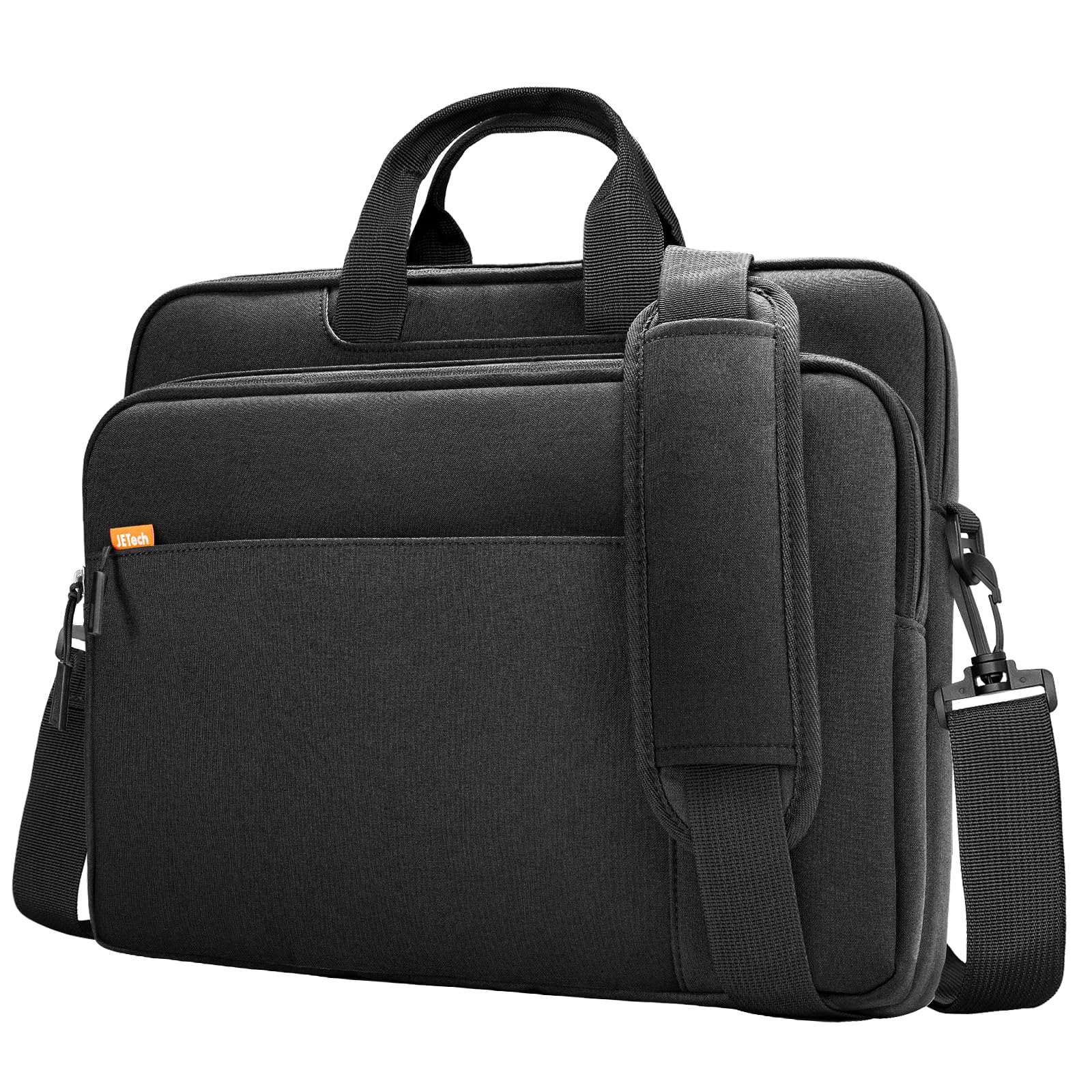 JETech 15 15.6 16 Inch Laptop Bag Case, Waterproof Computer Sleeve Cover Compatible with MacBook Air/Pro 15/16, Surface Book 3/2 15, Dell Inspiron 15.6, HP Pavilion 15.6 (Black)