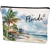 SEAOYOZO Florida Makeup Bags Gifts for Women, Florida Souvenirs Themed Gifts Cosmetic Bag, City Travel Gifts for Girls Besties Best Friend Bff Sister Daughter