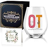AGMDESIGN Funny Occupational Therapy Wine Glass Gifts, Therapist Present for Women, OT Presents, Occupational Therapist Gifts, Occupational Therapist Thank You Present Ideas for Women- Medical OTR