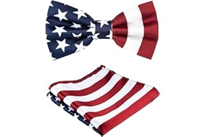 TIE G U STYLE TIE G Solid Color Pre-tied Bow Tie and Pocket Square Sets in Gift Box