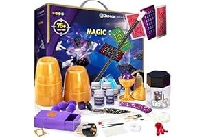 Japace Magic Kit for Kids, Perform 75+ Easy Magic and Science Tricks, Magician Set with Magic Wand for Starter, Science Experiment Illusions, Fun Gifts Ideas for Birthday Christmas Holidays