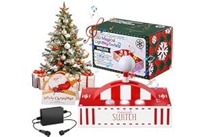 Angooni 𝑪𝒉𝒓𝒊𝒔𝒕𝒎𝒂𝒔 𝑴𝒂𝒈𝒊𝒄𝒂𝒍 𝑺𝒘𝒊𝒕𝒄𝒉 for LED Light Strip, Tree Lighting Switch Remote with Magical Sounds &